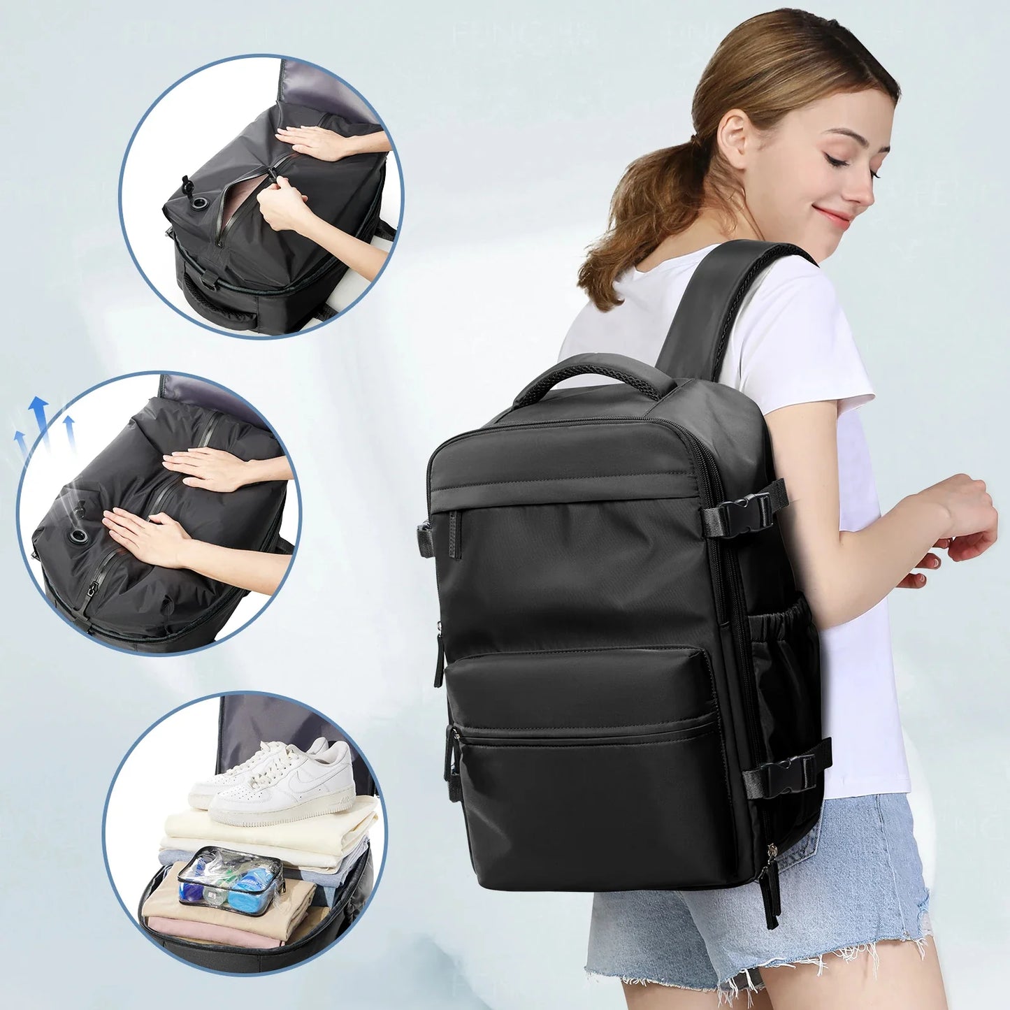 Vacuum compressed Backpack-vacuum pump included