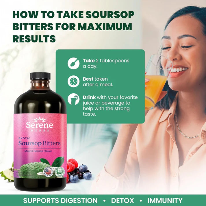 🌿Exotic Soursop Bitters – Premium 15-in-1 Herbal Formula