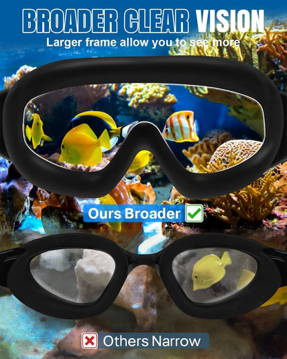 Wide View Anti Fog & UV Swimming Goggles UNISEX