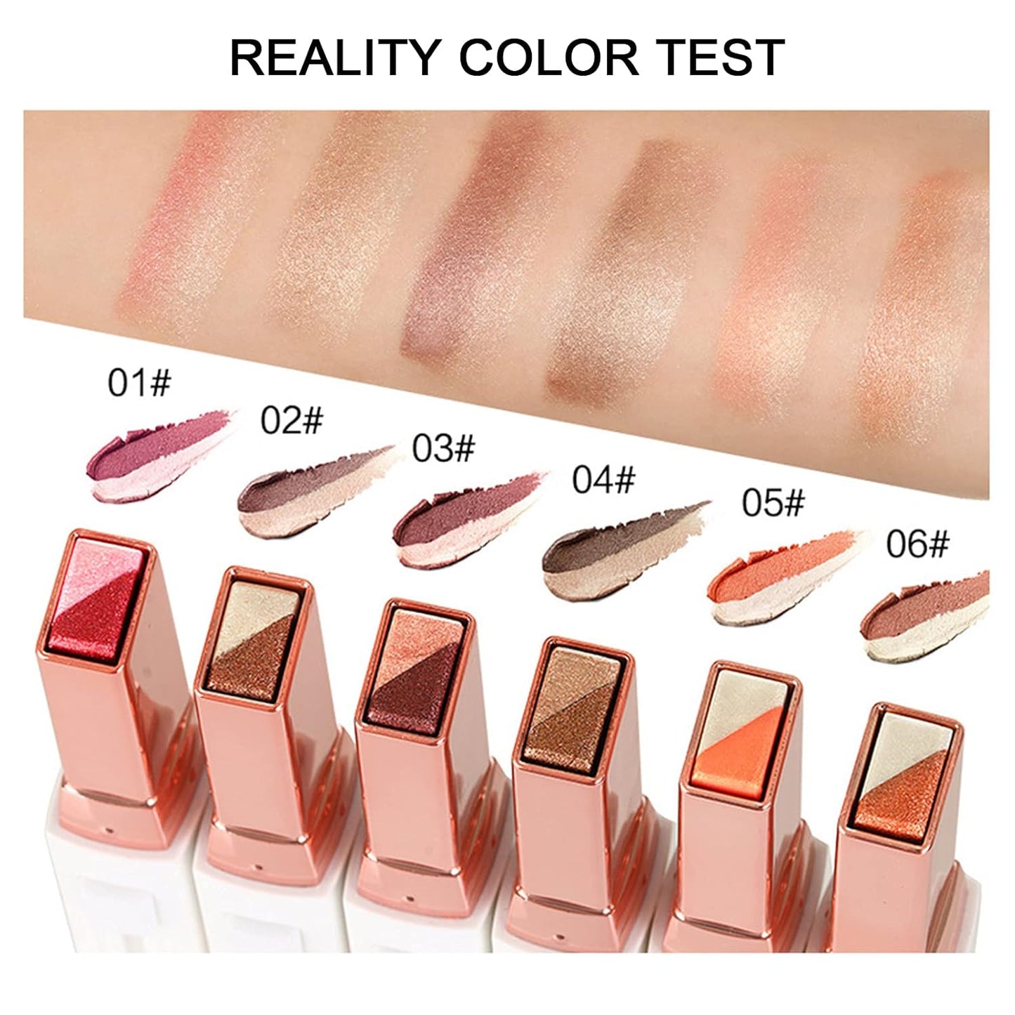 2 Colors Glitter Eye-Shadow Stick Set