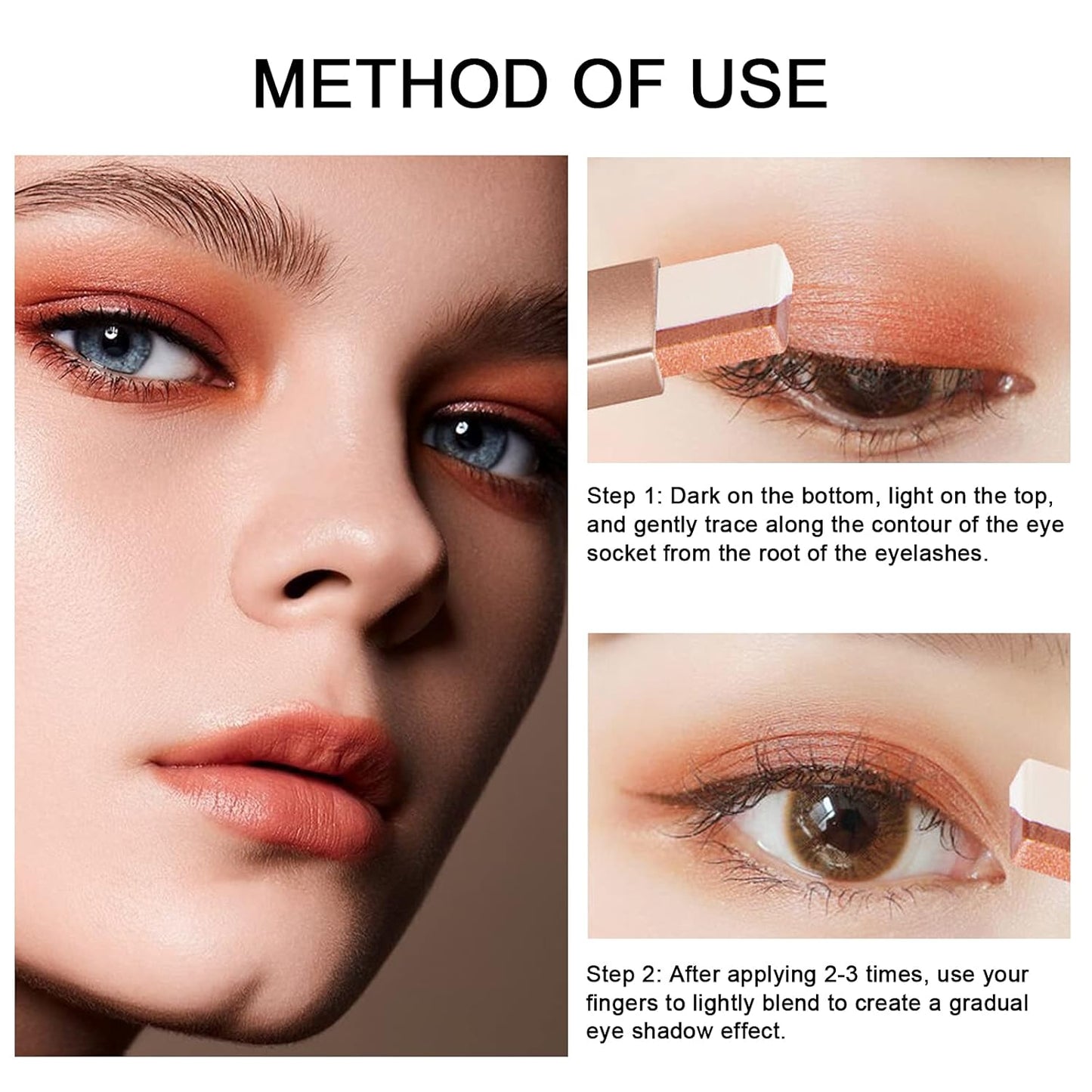 2 Colors Glitter Eye-Shadow Stick Set