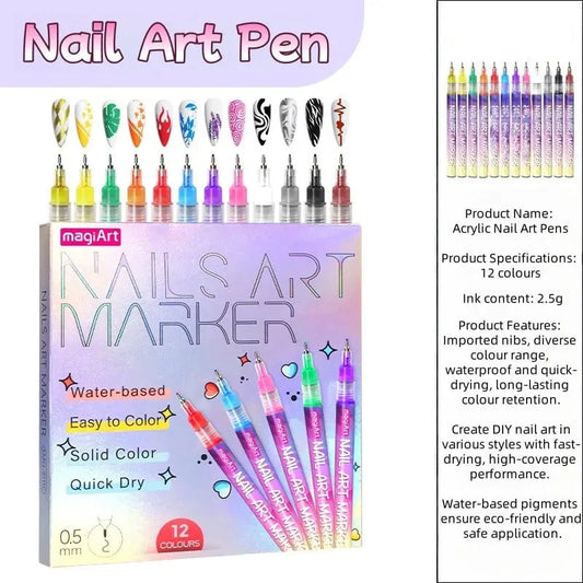 Precision Acrylic Nail Art Pen Set
