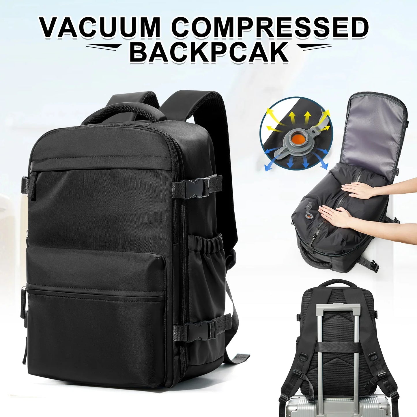 Vacuum compressed Backpack-vacuum pump included